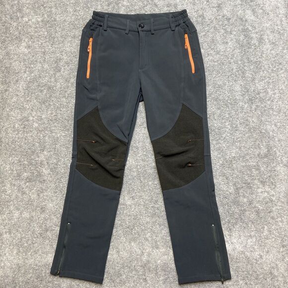 Gash Hao Softshell Waterproof Ski Snowboard Pants Men's 30x30 Fleece Lined Gray - Picture 1 of 11